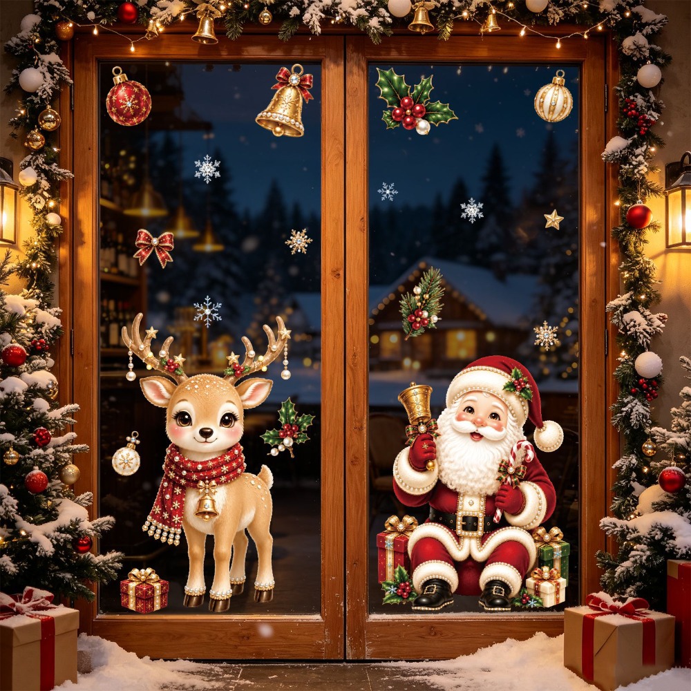 Christmas 2027 New Window Stic - đánh giá và giá Snowflake Window Decal