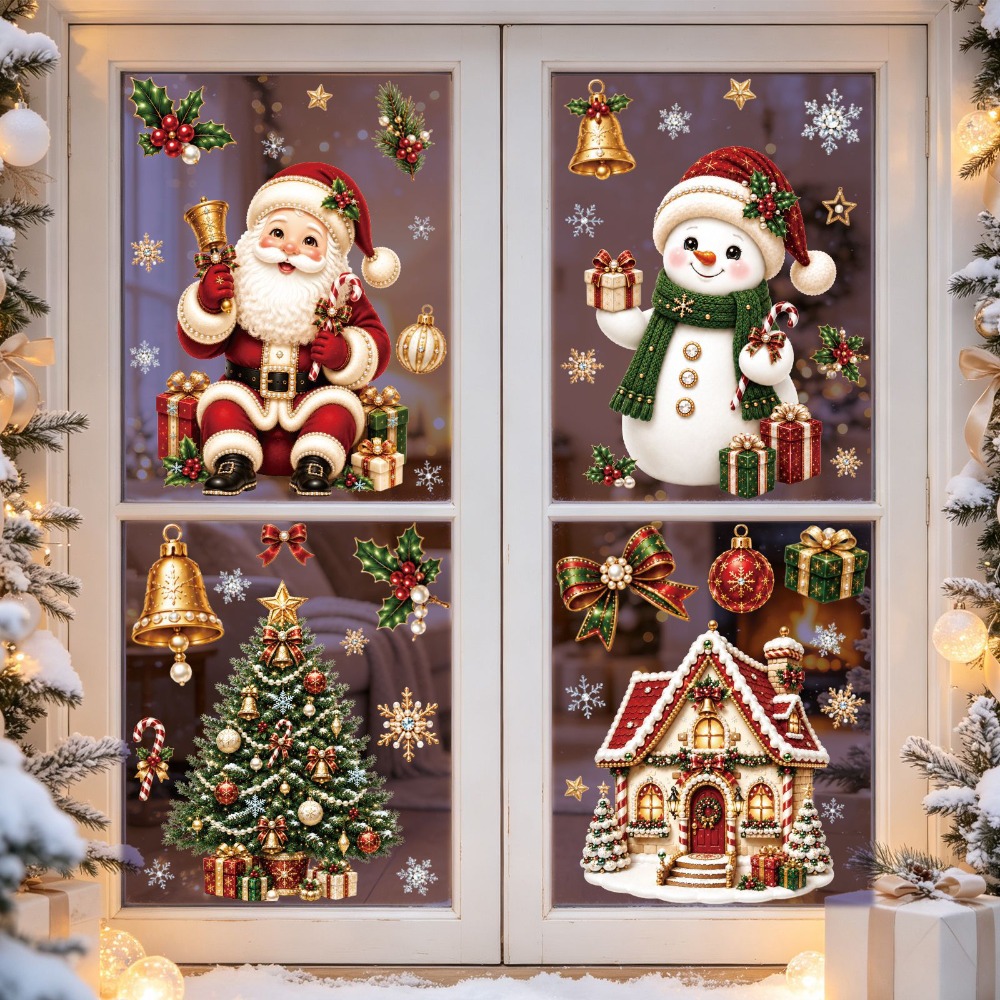 Christmas 2027 New Window Stic - đánh giá và giá Snowflake Window Decal